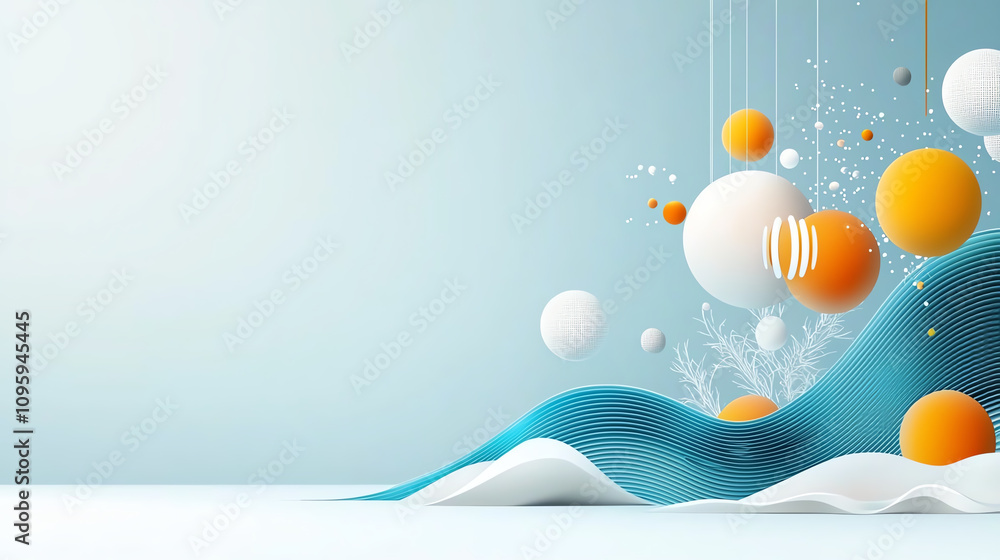 Poster resonant sound waves create visual symphony in abstract art installation studio environment digital 