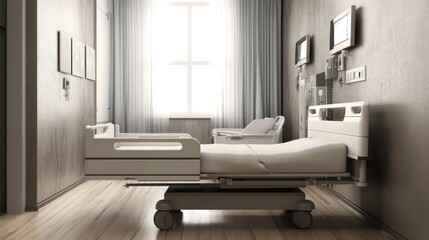 Hospital intensive care unit with medical staff monitoring critical patient, life support systems in action, and compassionate care in a high-stakes environment. 