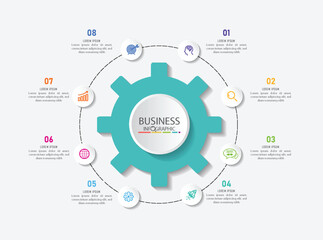 Infographic template with label and icons. Business concept with options. For content, diagram, presentation, website