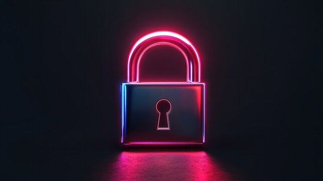 cybersecurity concept, user privacy security and encryption, secure internet access Future technology and cybernetics, screen padlock.