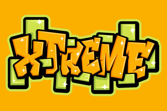 xtreme graffiti lettering typography art