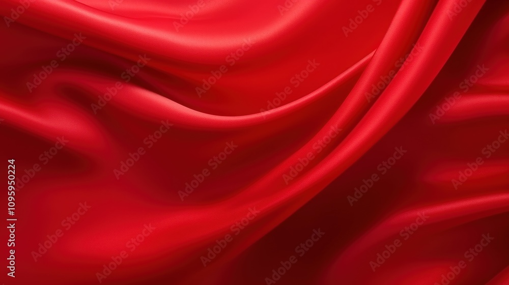 Poster elegant red fabric abstract texture with soft waves and smooth drapery for creative backgrounds and 