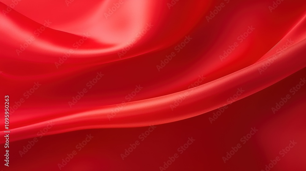Poster abstract red fabric texture with smooth and soft flowing surface ideal for backgrounds and decorativ