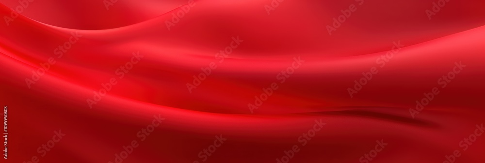 Poster elegant red fabric abstract background with soft waves ideal for textures, patterns, and design elem