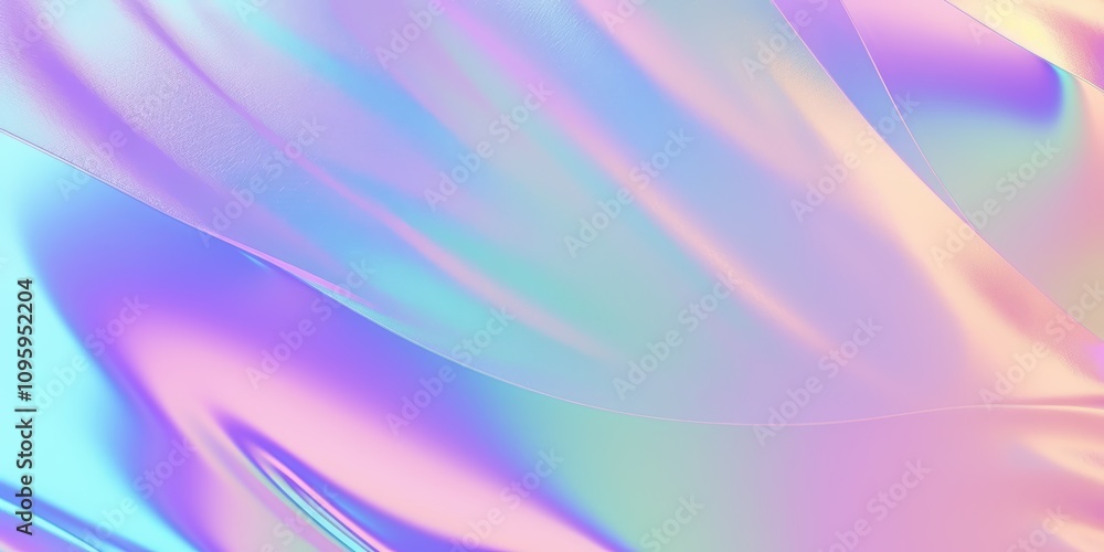 Aufkleber holographic rainbow foil abstract texture with iridescent colors and fluid movement for creative bac