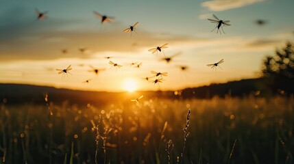 Photo of flying mosquito