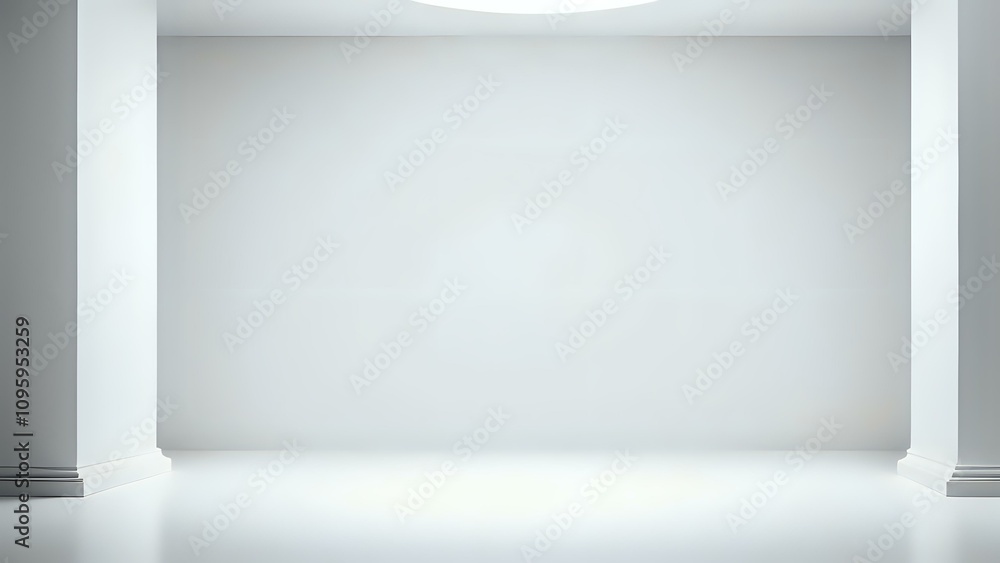 Poster elegant white background with a soft gradient fading from the edges, creating a subtle transition