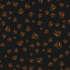 Halloween pumpkins pattern vector design