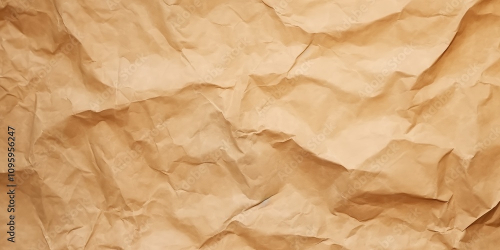 Poster crumpled and creased brown paper texture for backgrounds and artistic projects in various creative a