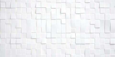 Abstract White Ceramic Mosaic Wall Design Featuring Geometric Shapes in Subtle Texture for Modern Interior Decoration and Artistic Inspiration