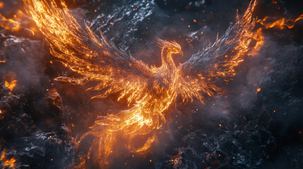 Phoenix Rising from Ashes