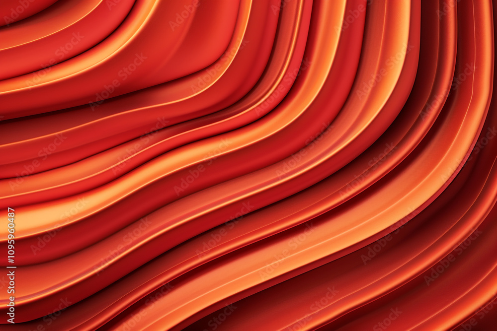 Poster abstract 3d red dots emerging from gradient
