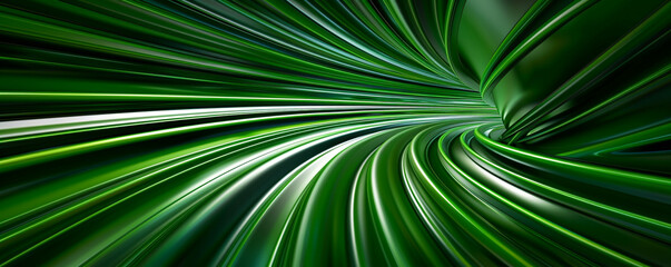 Obraz premium Abstract Green Lines in a Spiraling Formation