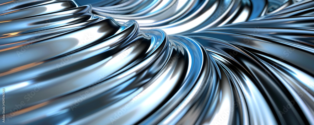 Poster abstract silver lines in a high-speed background