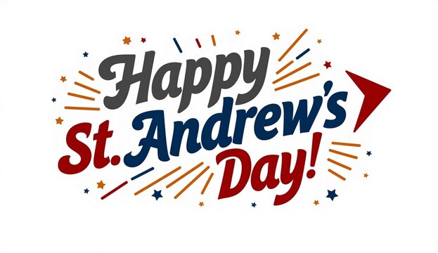 St. Andrew's day - National holiday in Scotland with Saint Andrew the Apostle​​​.Template