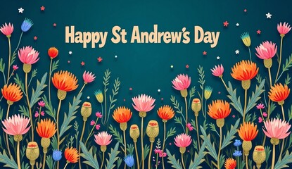 St. Andrew's day - National holiday in Scotland with Saint Andrew the Apostle​​​.Template