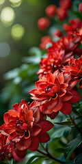 red dahlia flower