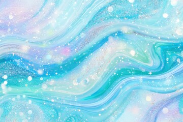 Serene Blue and White Waves in a Marble Fluid Design