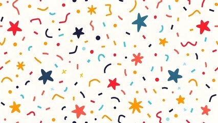 Colorful Scribble Design Fun Line Doodle Background Wallpaper for Kids