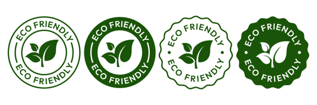 Set of eco friendly icons. Ecologic food stamps. Organic natural food labels.
