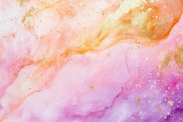 Dreamy Watercolor Texture in Pink and Gold Tones