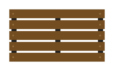 Top view of wooden box icon on a transparent  background, wooden pallet vector 