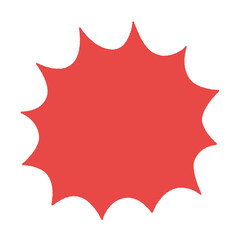 ギザギザな赤い吹き出し - シンプルなコミック調のバナーやフレームの素材
