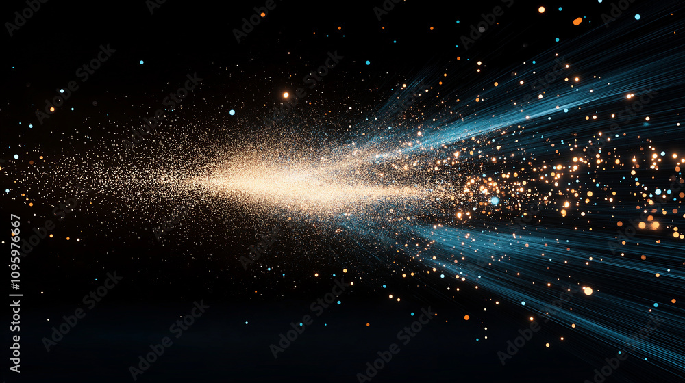Poster cosmic convergence: a swirling nebula of stardust and celestial energy explodes with vibrant, ethere