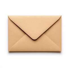 A Detailed Gold Envelope on a White Background