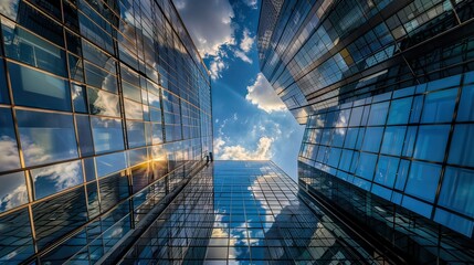 Tall Warsaw skyscrapers standing in the heart of the city.