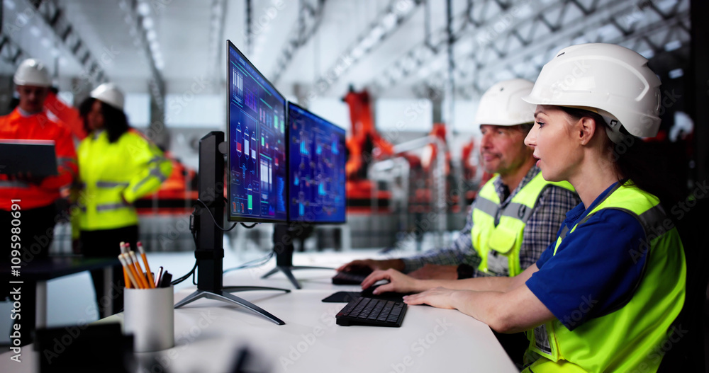 Leinwandbilder Scada Desktop Software On Computer