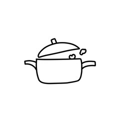 pan kitchen tool line icon