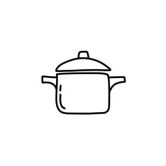 pan kitchen tool line icon