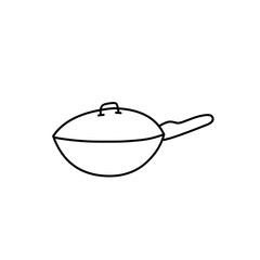 pan kitchen tool line icon