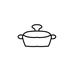 pan kitchen tool line icon