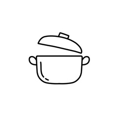 pan kitchen tool line icon
