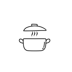 pan kitchen tool line icon