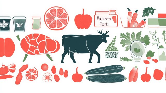 Artistic Representation of Farm to Fork Concept