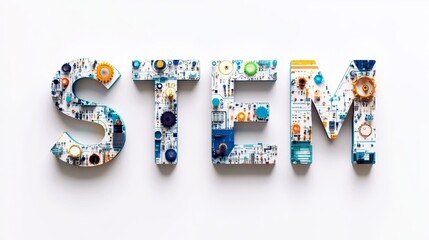 STEM. Science, technology, engineering, mathematics banner