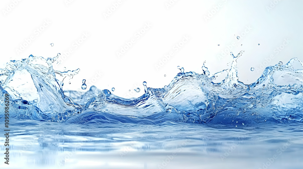 Poster dynamic water splashes create a stunning abstract background image