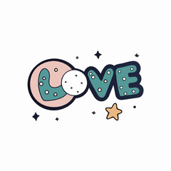 sticker design of love