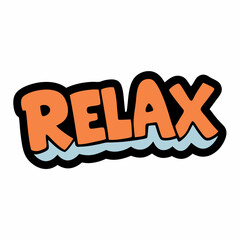 sticker design of relax
