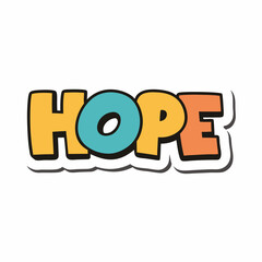 sticker design of hope