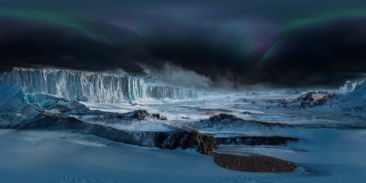 Frozen Exo-Planet 4K VR 360 Equirectangular Spherical Panorama 