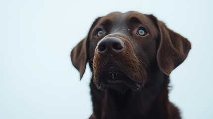 Fototapeta premium Charming fluffy dog portrait in nature cute canine close-up outdoor setting captivating perspective for pet lovers