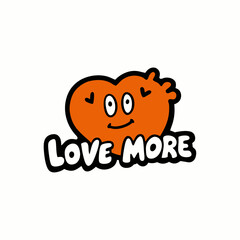 sticker design of love more