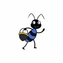 bee and honey