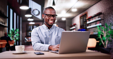 Work And Study On Laptop Computer