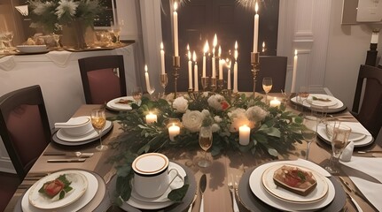 christmas table setting