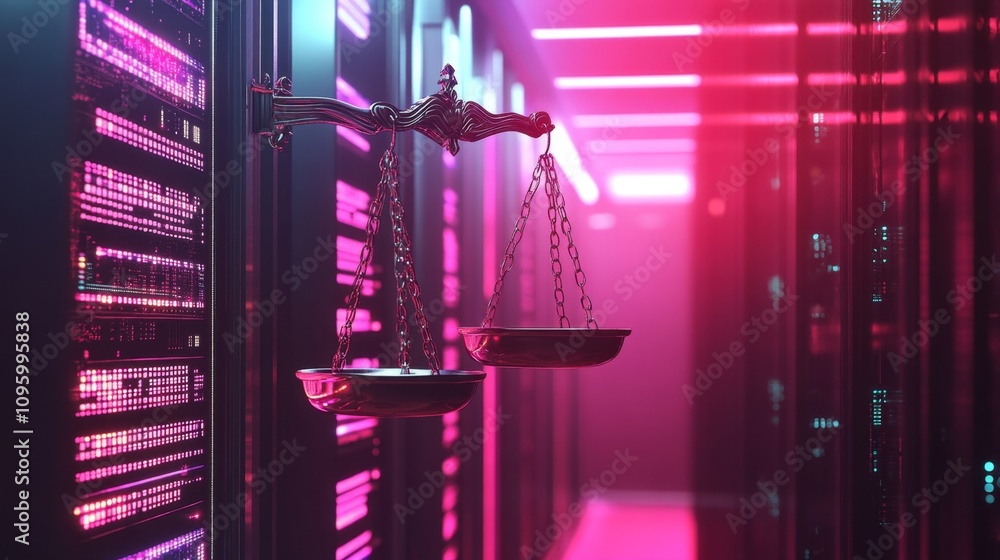 Aufkleber data center security measures digital infrastructure visual representation high-tech environment fut